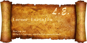 Lerner Esztella névjegykártya